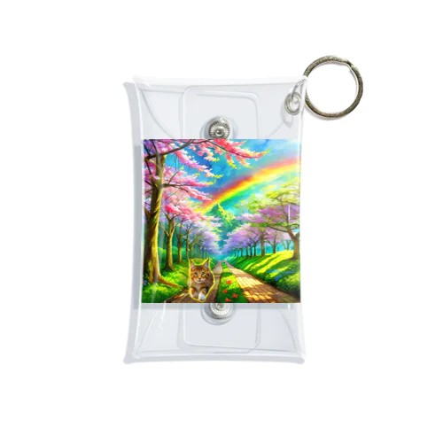 虹の橋を渡って帰ってきた茶トラ猫 Mini Clear Multipurpose Case