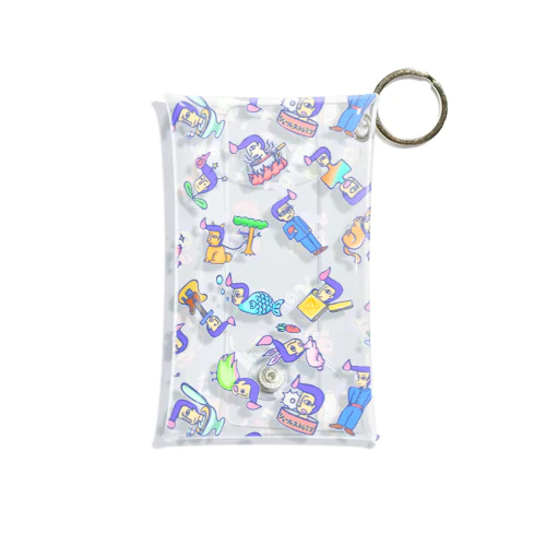 リーゼント燃えてるよ　母校はボッコボコ柄 Mini Clear Multipurpose Case