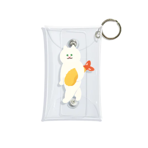 エビフライをさわやかに運ぶねこ Mini Clear Multipurpose Case