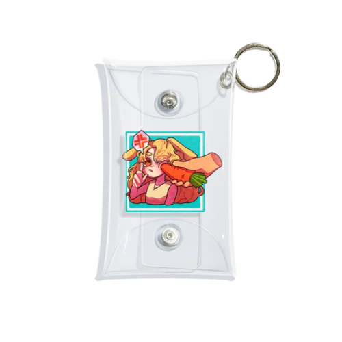 アルビノウサギの「いらないってば！」 Mini Clear Multipurpose Case