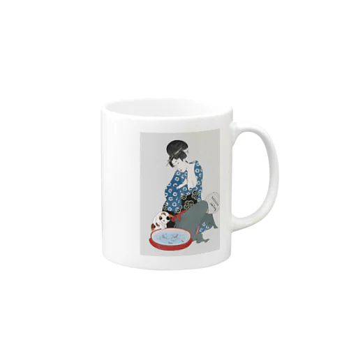 猫と金魚 Mug