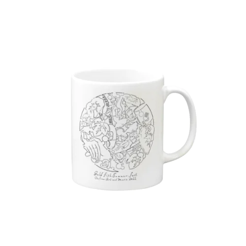 金魚たちの夏祭り 2022モノクロモデル Mug
