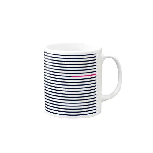 ピンクボーダー Mug