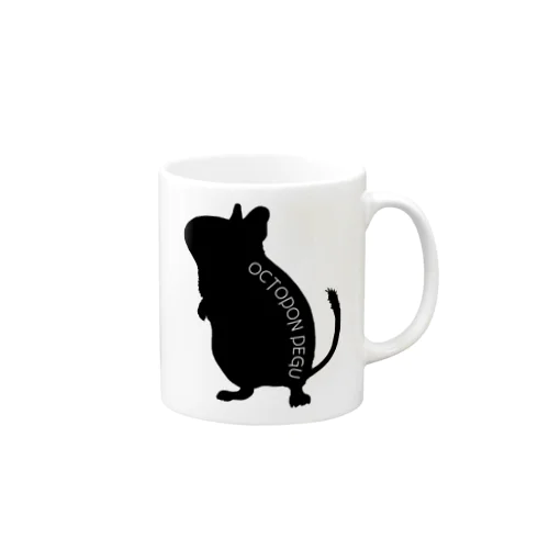 デグーシルエット(リアル) Mug
