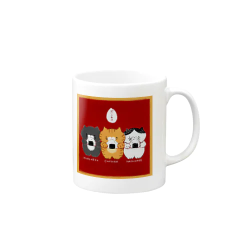 ごはんねこ油彩タッチ Mug