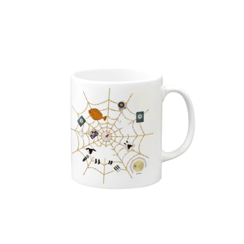Spiderwebでべらと羊 Mug