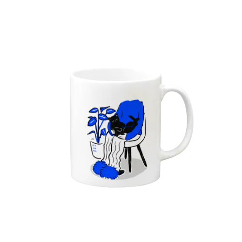 黒猫ちゃんとチル Mug