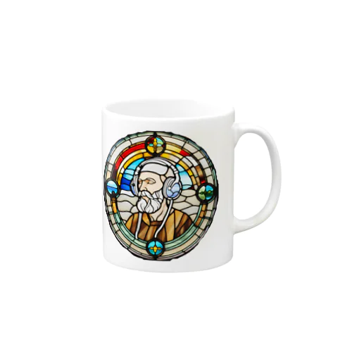 ヘッドホンと仙人 Mug