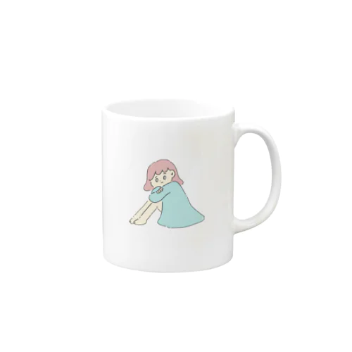見つめる女の子 Mug