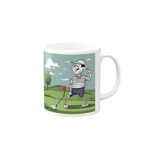 面白ゴルファー Mug