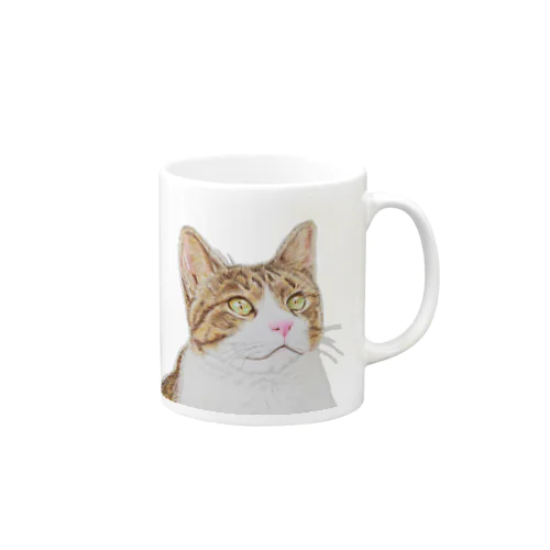 にっこり、キジ白くん Mug