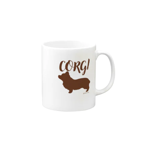 シルエットコーギー Mug