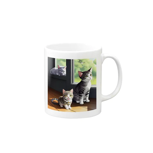 愛猫ファミリー Mug