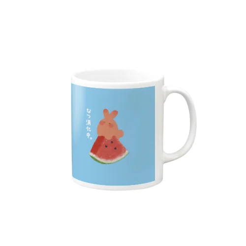 ぷにょうさ夏消化中。マグカップ Mug