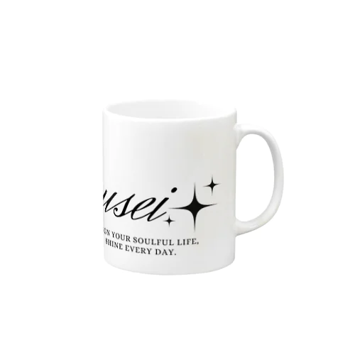 流星ロゴ【淡色生地用】 Mug