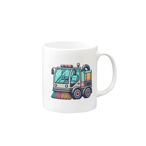 AIで描いた道路清掃車 Mug