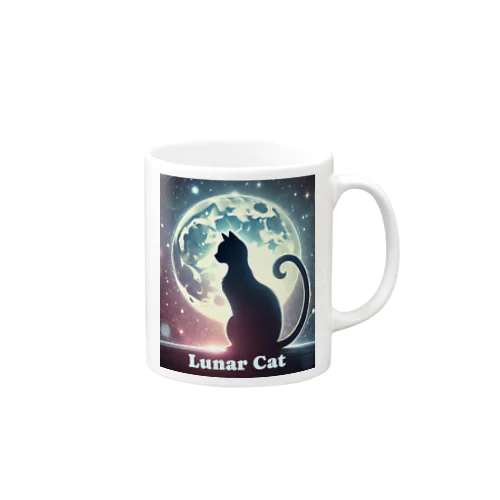 幻想的な猫のシルエット Mug