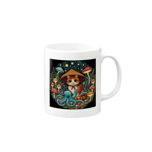 船頭にゃんこは奇妙な川を下る Mug