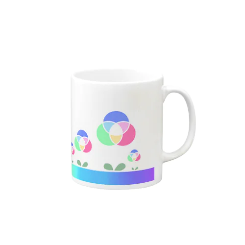 混色フラワー（ライト） Mug