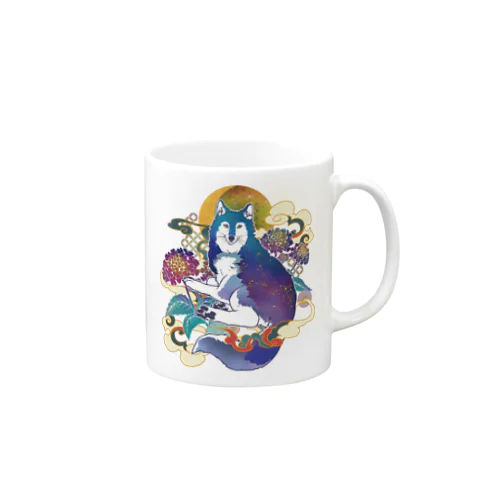 狼（和風） Mug