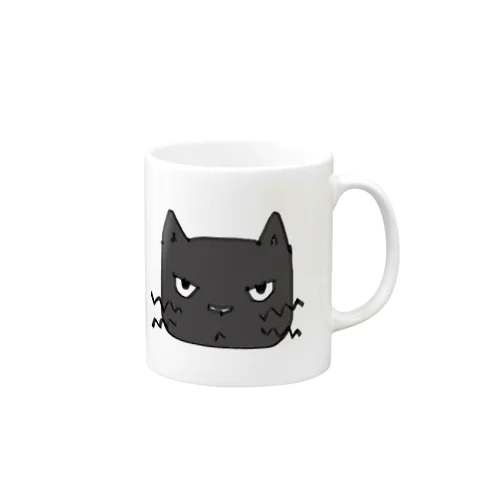 むす猫(黒) Mug