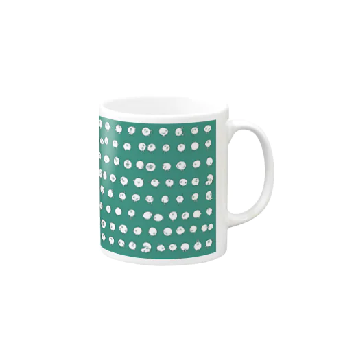 小さいいきもの　うじゃうじゃマグ 青緑 Mug