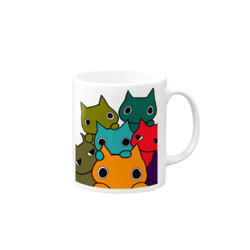POPねこ集合 Mug
