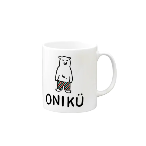 ONIKÜ ［シロクマとロゴ］ Mug