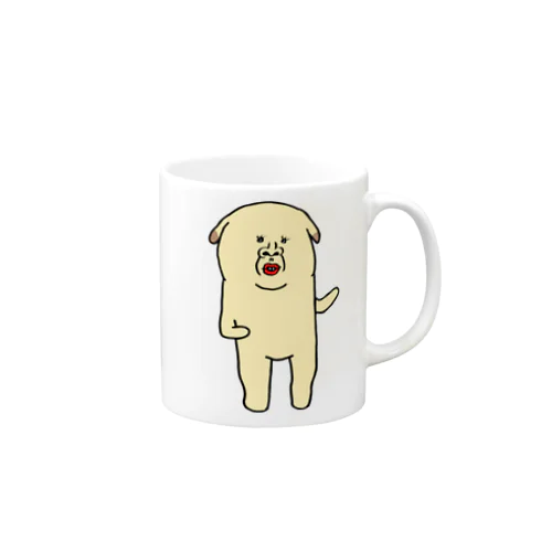 ファイティングポーズ犬 Mug