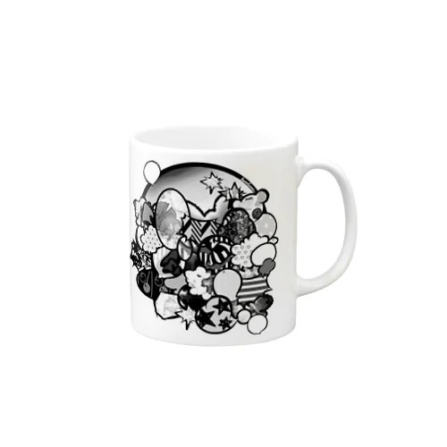 ガヤガヤモノクロ Mug