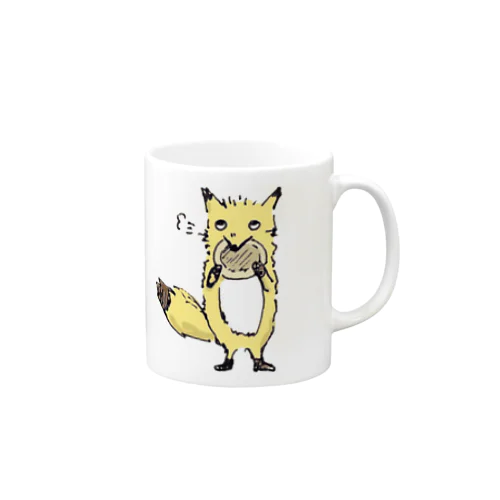 きつねさんシリーズ-パンケーキ食べる Mug
