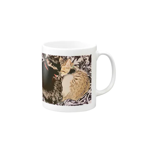 仲良し子猫 おひるね Mug