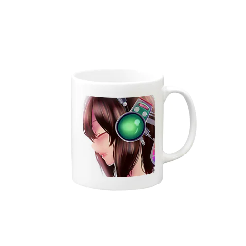 音楽を聴いている女の子 Mug