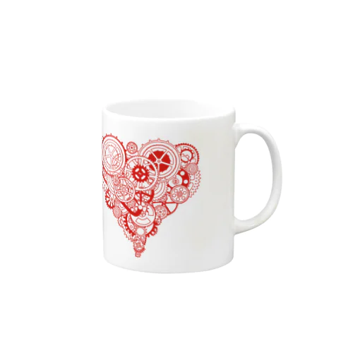 スチームパンク・ハート(赤) Mug