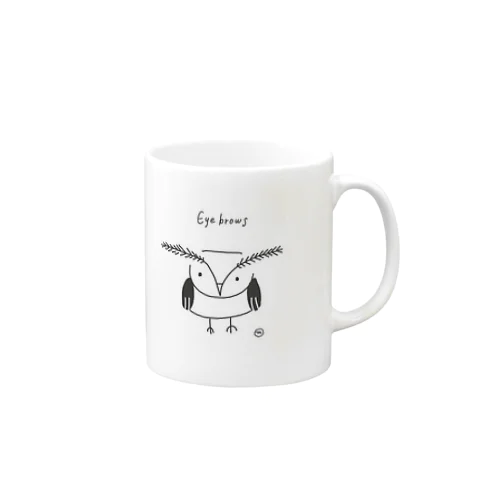 Eyebrow bird Mug