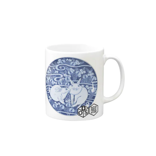 染付双兎図大皿 Mug
