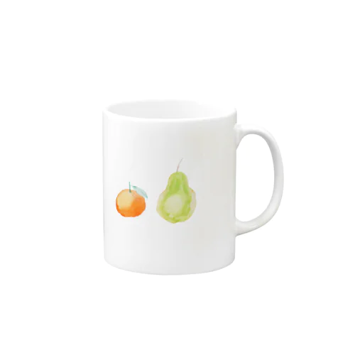 水彩 オレンジと洋なし Mug
