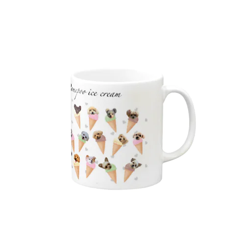 ポメプーアイス  文字入り Mug