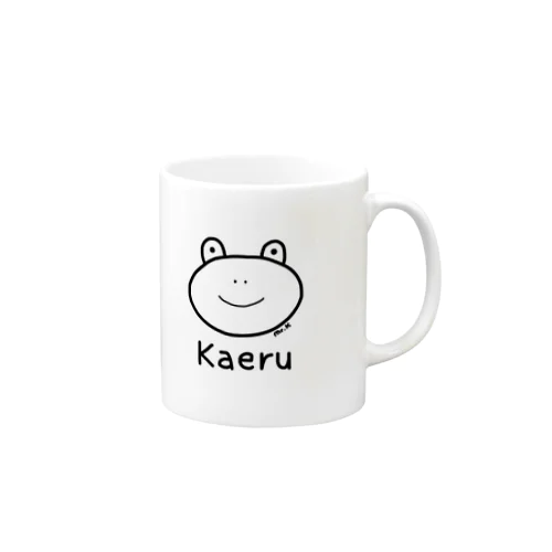 Kaeru (カエル) 黒デザイン Mug