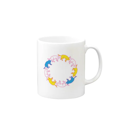 回転猫 Mug