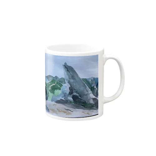燕岳のイルカくん Mug