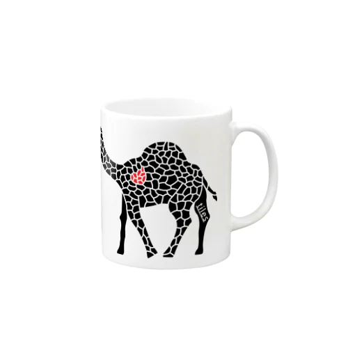 『tiles』camel　ロゴ付き Mug