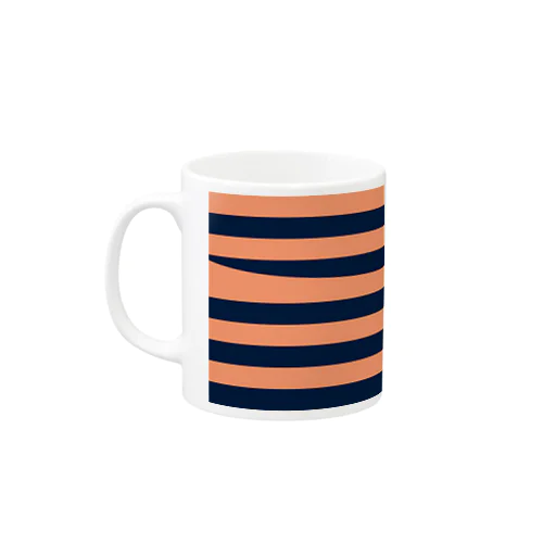 サーモンピンクのボーダー Mug