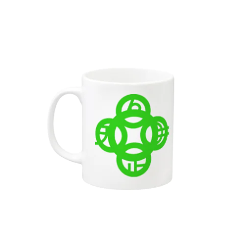 吾唯足知（吾唯足りるを知る。）緑・マークのみ Mug