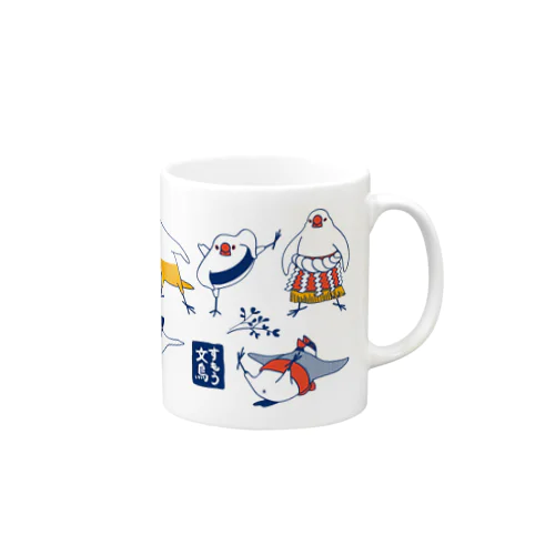 すもう文鳥マグ（3色） Mug