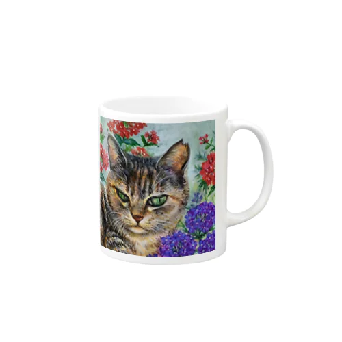 麦わら猫とバーベナ Mug