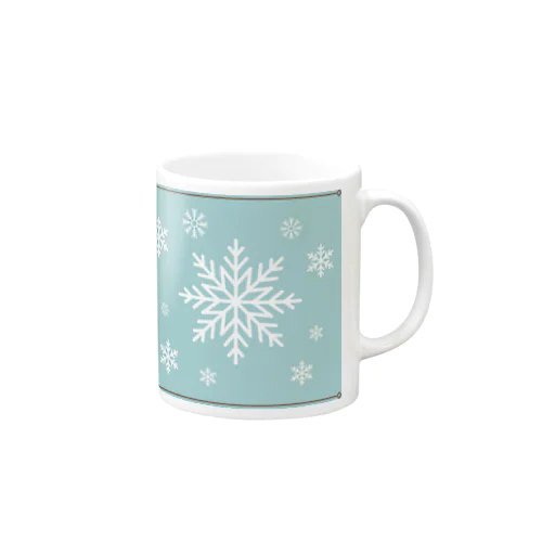 雪の結晶　ミント Mug