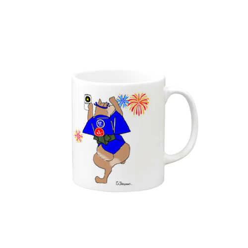 お祭り女わんわん Mug