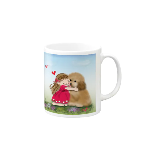 赤いワンピの女の子 Mug