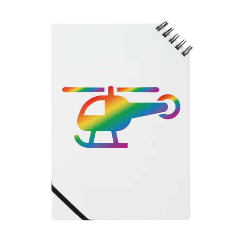 レインボー・ヘリコプター Tシャツ 胸位置 Notebook